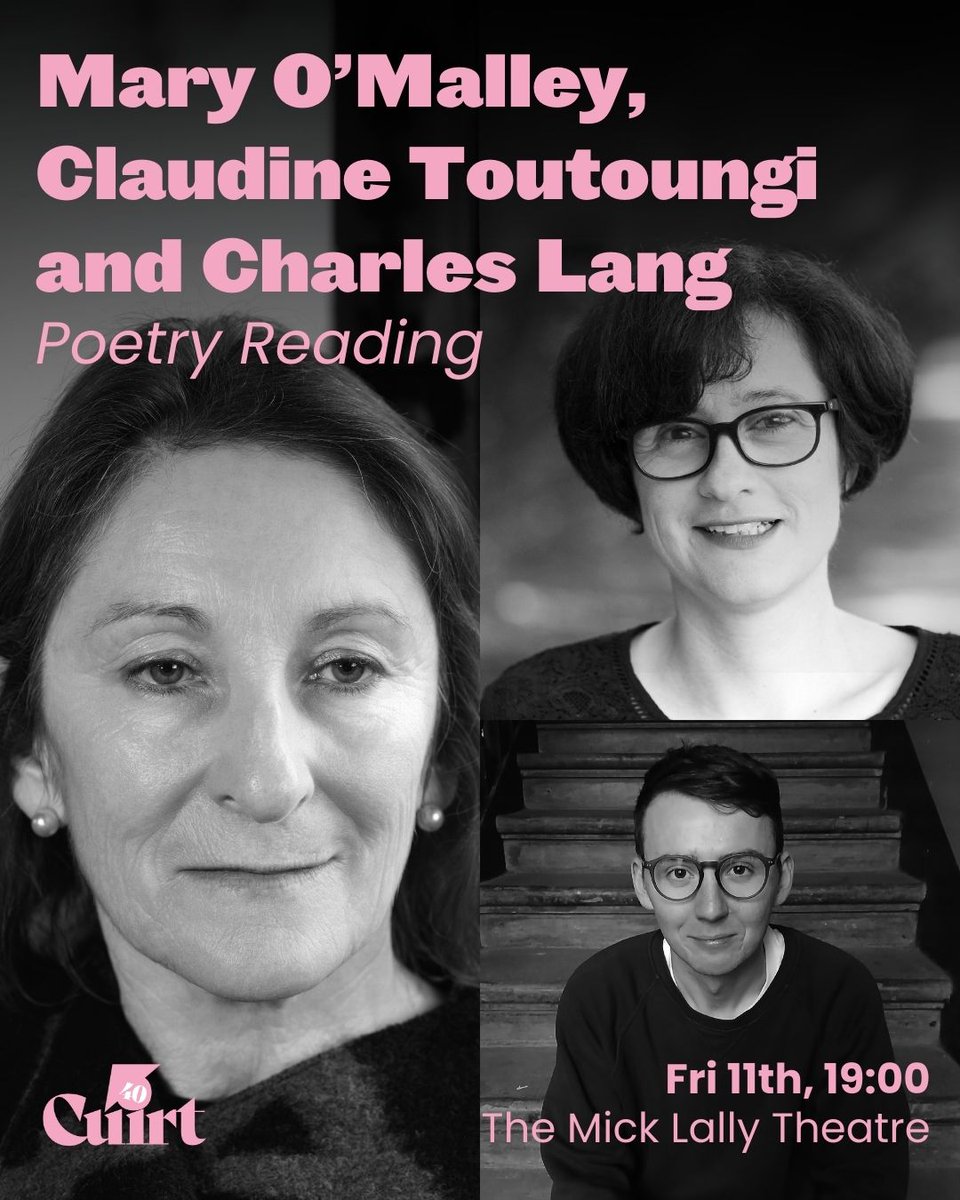 Skein Press (@skeinpress) on Twitter photo Heading to Galway this weekend? This Friday join us @Cuirtfestival in association with @PoetryIreland for a unique evening of poetry featuring #CharlesLang reading from 'The Oasis', #MaryOMalley & #ClaudineToutoungi!
🎟️:ow.ly/reff50VwhTr
📚:<a href="/ByrnesBooks/">CharlieByrne'sBooks</a> Heading to Galway this weekend? This Friday join us @Cuirtfestival in association with @PoetryIreland for a unique evening of poetry featuring #CharlesLang reading from 'The Oasis', #MaryOMalley & #ClaudineToutoungi!
🎟️:ow.ly/reff50VwhTr
📚:<a href="/ByrnesBooks/">CharlieByrne'sBooks</a>