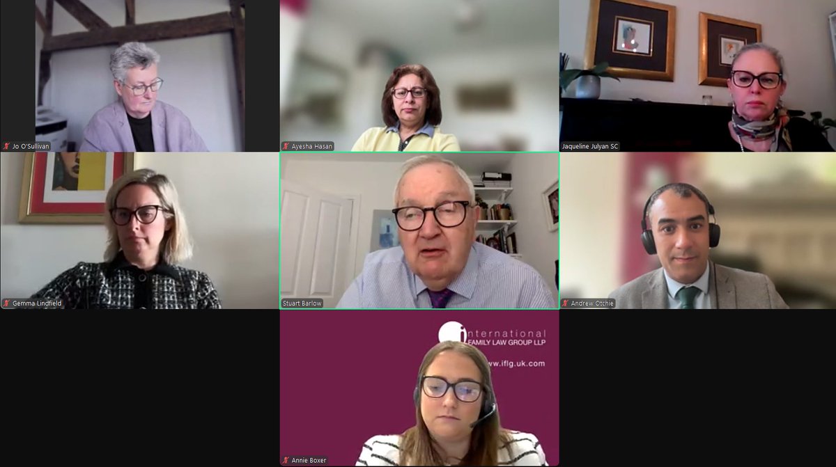 Astenjpt's tweet photo. AstenJ's Family Law Webinar was a great success, covering timely topics with highly experienced speakers @annie_boxer Stuart Barlow, Jo O'Sullivan, Ayesha Hasan, @GemmaLindfield , Andrew Otchie chaired by @JulyanJaqueline https://t.co/TKs6h0Hgsy