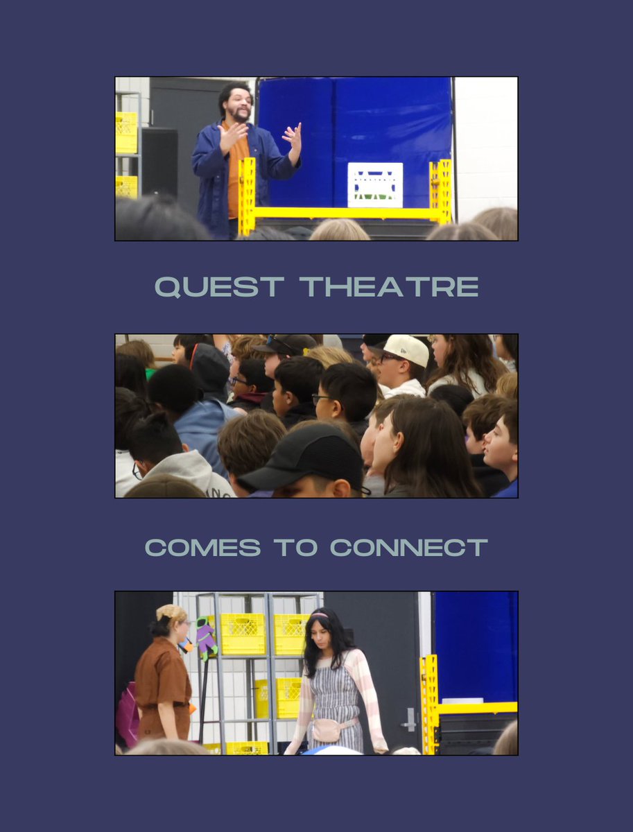 Huge thanks to the amazing performers from Quest Theatre for bringing such joy and laughter to our Grade 4, 5, and 6 students yesterday! They were absolutely fantastic! 🎉🎭 #QuestTheatre #YYCEducation #StudentFun