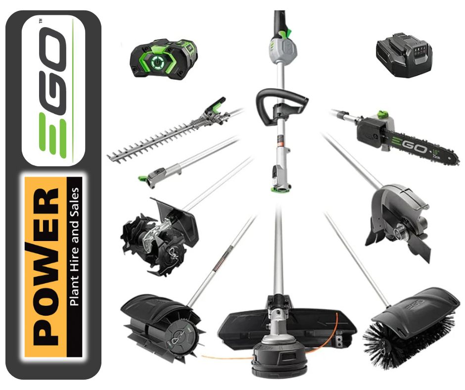EGO Power+ from <a href="/PowerPlantHire/">Power Plant Hire</a>. Build your own customizable EGO Multi-Head Tool System Kit to meet your personal needs and preferences, 5-Year Tool Warranty, 3-Year Battery Warranty. #wexford #garden