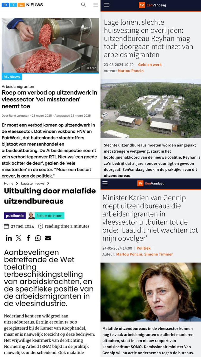 MPatijn's tweet image. Vandaag is een belangrijke stap gezet om uitzendconstructies in de vleesindustrie te verbieden. We blijven ons inzetten voor arbeidsmigranten, hun buren, de overbelaste gemeenten en de daklozenopvang. De misstanden moeten stoppen. 

rtl.nl/nieuws/economi…