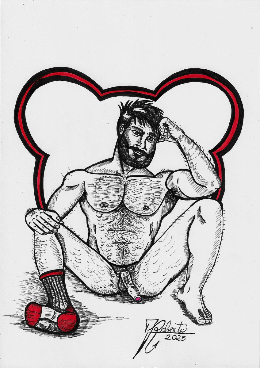 Uma prévia da série:
Ursos e fetiches🐻
<a href="/lojaMrdaddy/">Mr. Daddy</a>

Suvacão, mamilo e pés? 😏

🎨Técnica: Caneta Marcador 

#homoeroticart #bears #fetish #ArtistOnTwitter #artwork #malenudeart #BRart #nudeart #nuart #art #draw #drawing #gayart #GayArtists #armpit #feet #nipple