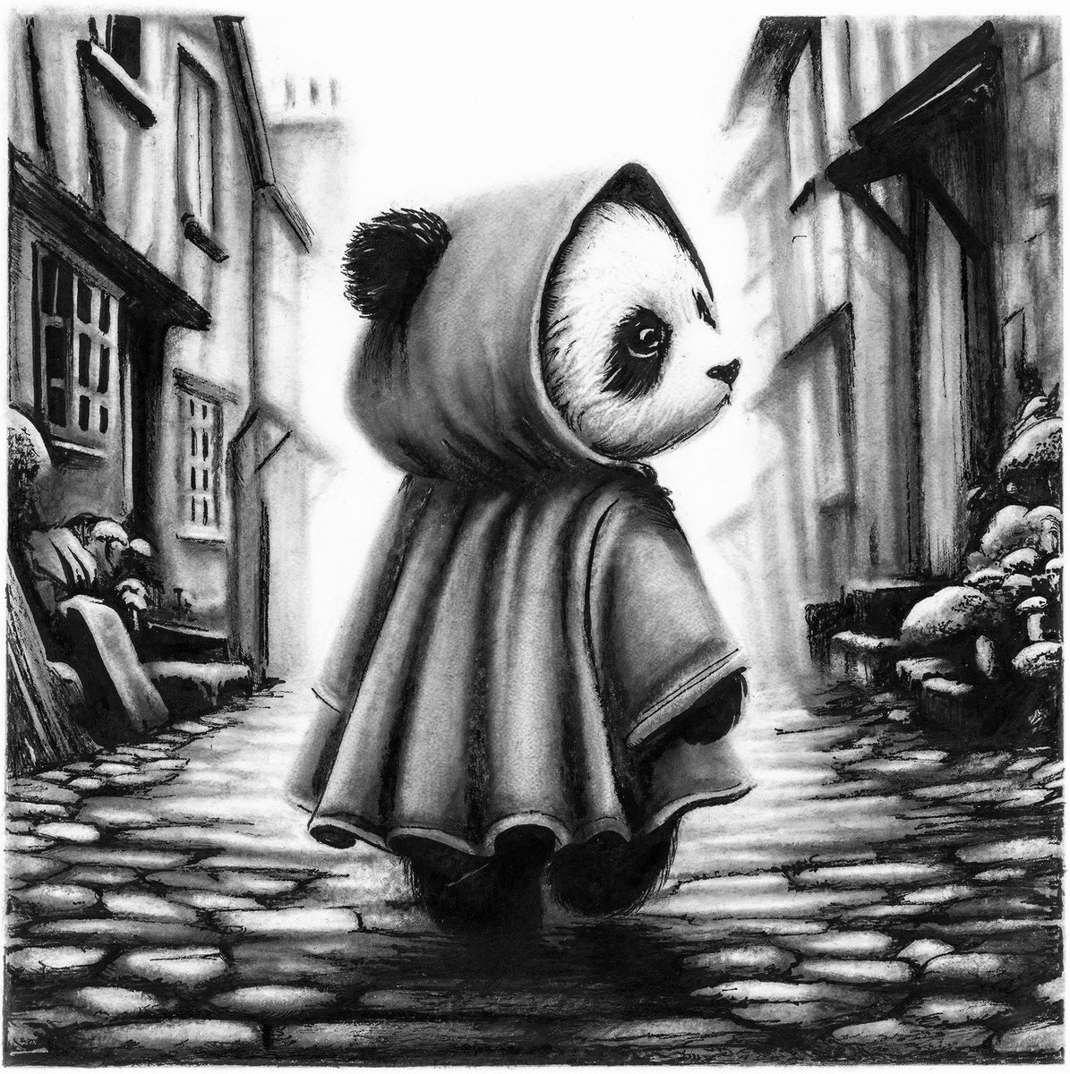 ilusqui's tweet photo. Curious Seeker 

Media: Charcoal and Ink ✍🏽 

New piece 🐼 just in time for Lubbock Art Festival! https://t.co/E7M4wrf8mg