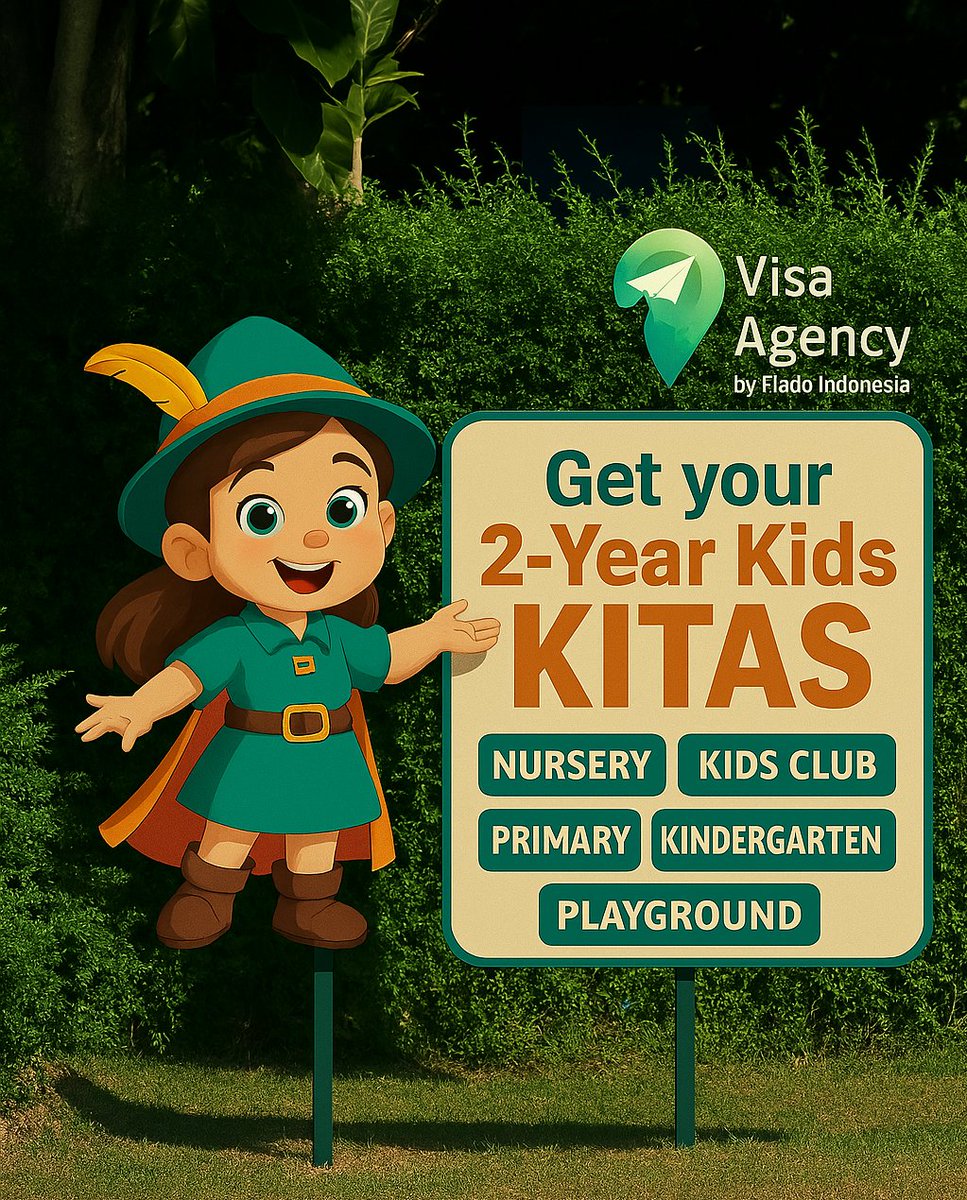 VisaFlado's tweet photo. 2-Year KITAS for Kids in 🇮🇩 from 10.2M IDR!
Preschool, school, clubs — all included.
Parents/siblings can get dependent KITAS too.

Apply via Flado 👉 https://t.co/7MSkVGKETb
📩 WA https://t.co/OZebrMDHxH 
Telegram https://t.co/hkGXA17Ee5 

#KITAS #IndonesiaVisa #VisaBali https://t.co/h1vXCkUxyt