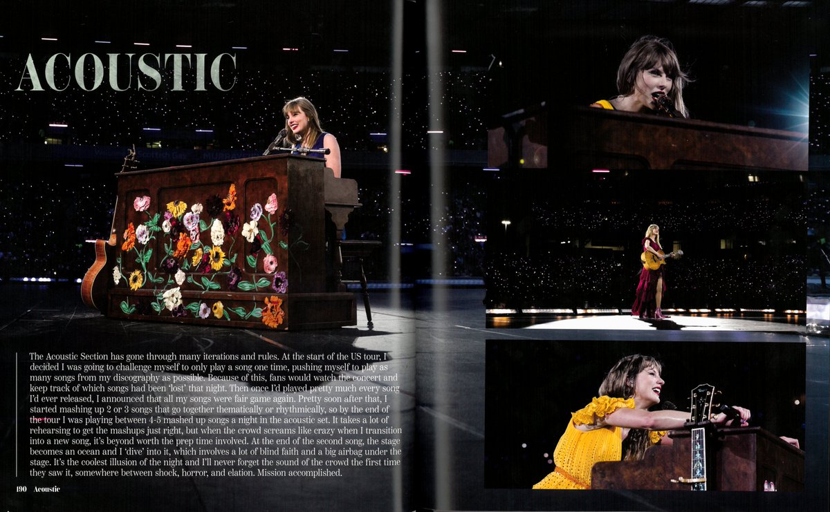 Abbie_Swiftie07's tweet photo. Taylor Swift: The Eras Tour Book 
Acoustic Set Pages Now Available  🌺🪻🌸🌷🌼
- All Pages 
- HD Quality!

Up Next: Midnights Pages 💙

Google Drive Link - https://t.co/O0OQsOLtBS https://t.co/Ag2zmMs5Z6