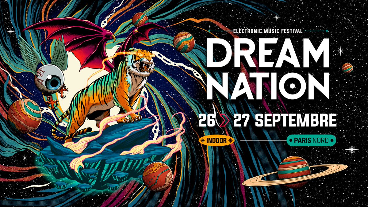 💥 SAVE THE DATE 💥
Dream Nation revient en force pour sa 12ème édition  Deux nuits de folie au Parc Expo Paris Nord les 26 et 27 septembre prochains, on a hâte de vous retrouver 🫶
🎟️ Tickets en vente sur bit.ly/DN25-Tickets 🐯
#DreamNation #DN2025 #Festival #Paris
