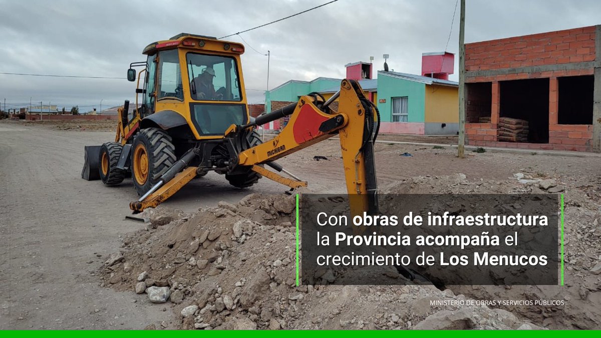 #ObraPublicaRN |📍 LA PROVINCIA ACOMPAÑA CON OBRAS EL DESARROLLO Y CRECIMIENTO DE LOS MENUCOS

🏗️ En un contexto nacional complejo, el Estado provincial sigue presente en cada localidad con obras concretas que transforman la vida de las y los vecinos.