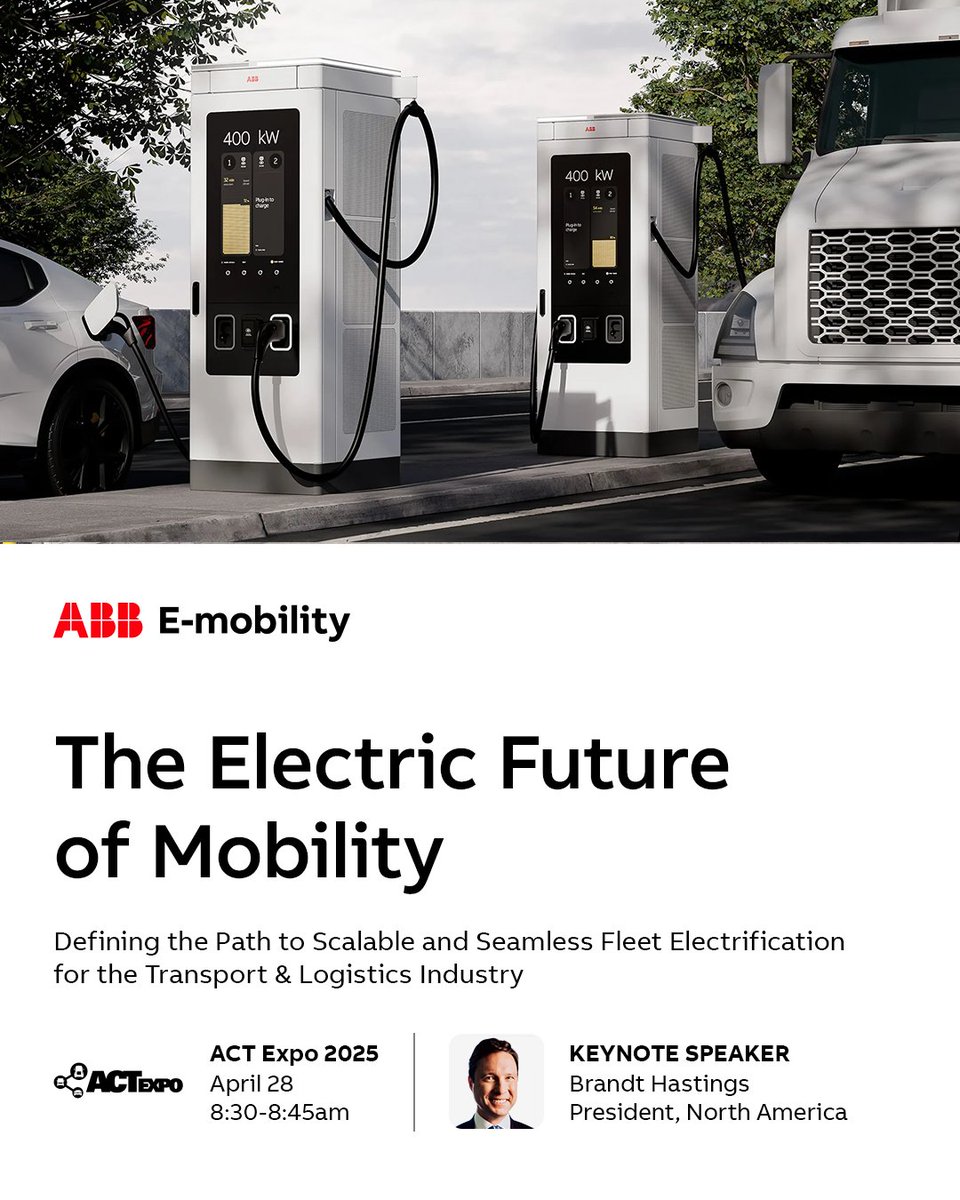 Proud to have our CCO Brandt Hastings opening this year’s #ACTExpo with a keynote on tackling the real-world challenges of fleet electrification - and share strategies on how to overcome them.

Don’t miss this opportunity to hear from an industry leader!