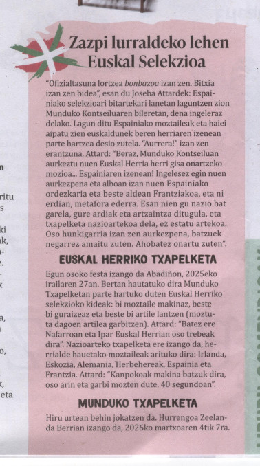 ehkirola's tweet photo. ✅ 'Zazpi lurraldeko lehen Euskal Selekzioa'
👉 @bizibaratzea #orria https://t.co/TMhd0S35xc