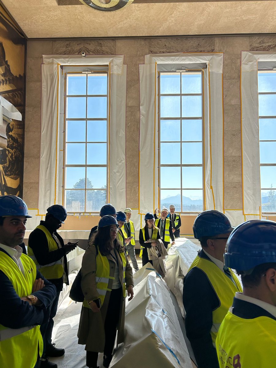 swiss_un's tweet image. The #UNGA Fifth Committee visited #UNOG for a briefing on the Strategic Heritage Plan, which is modernizing the historic Palais des Nations. An important opportunity to reflect on progress, discuss next steps &amp;amp; experience the unique spirit of International Geneva. #UN #Geneva