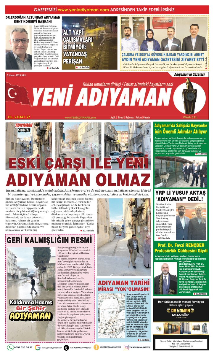 YENİ ADIYAMAN GAZETESİ (@Yeniadiyaman_) / Posts / X