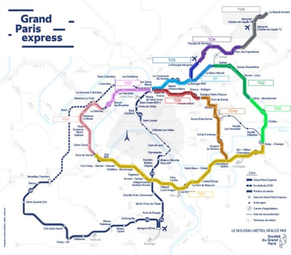 Equans 🇫🇷 rend la mobilité plus #accessible, plus sûre et plus respectueuse de l'#environnement avec le Grand Paris Express : 
200 km de métro, 68 gares et 14,2 millions de tonnes de CO2 économisées d'ici 2050, pour une meilleure #connectivité et moins d'inégalités. 🌍🚇