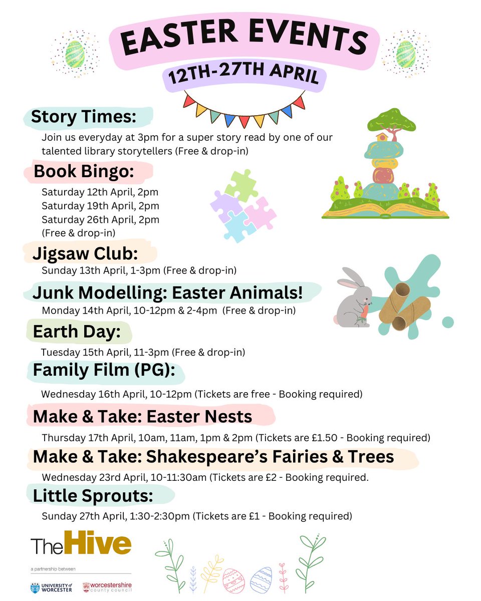 We have lots going on across the Easter Holidays, come join in the fun!  🎬🌱🐣🌍

You can book your tickets to the family film, the make &amp; takes, and the Little Sprouts sessions here: 
ow.ly/LGim50UVVnG