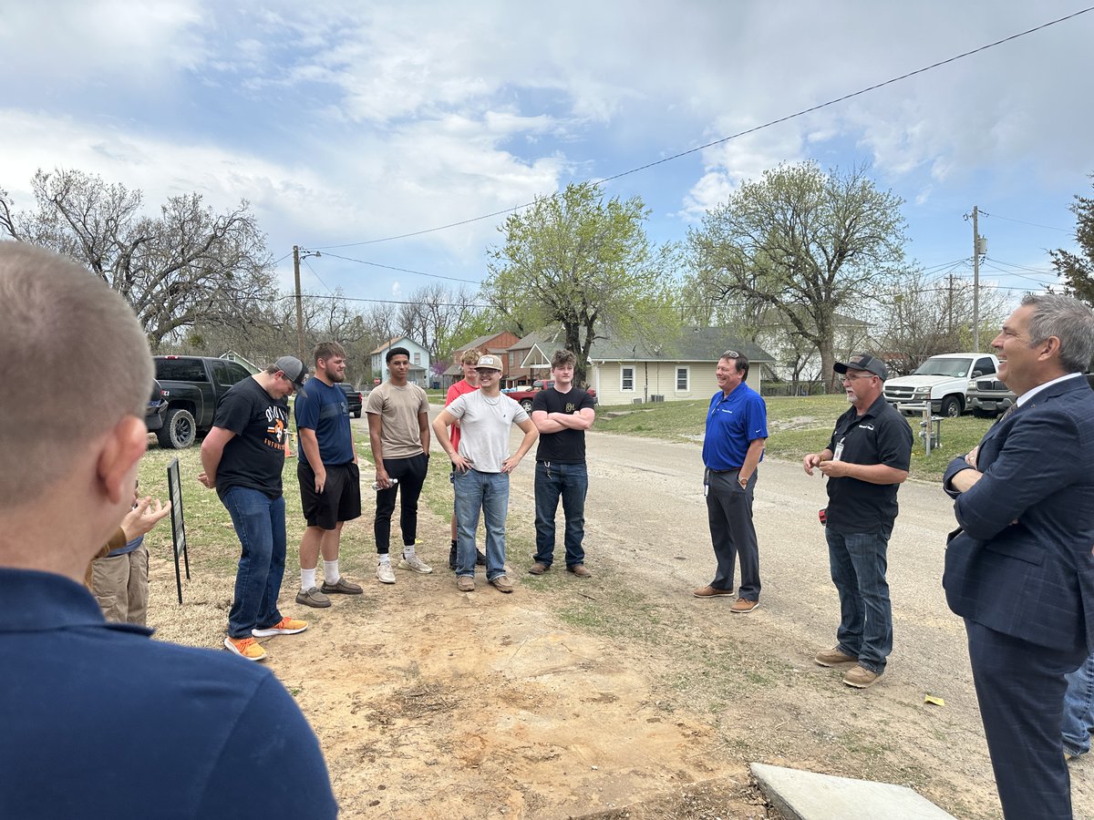 CentralTechEdu's tweet photo. Construction students built a house! From framing walls to crafting cabinets, these dedicated students worked tirelessly to create a home for someone. As Mr. Van Sandt stated during the recent showcase by second-year students, "We are proud of you!"

#centraltechConstruction https://t.co/ATHpDfxwcG