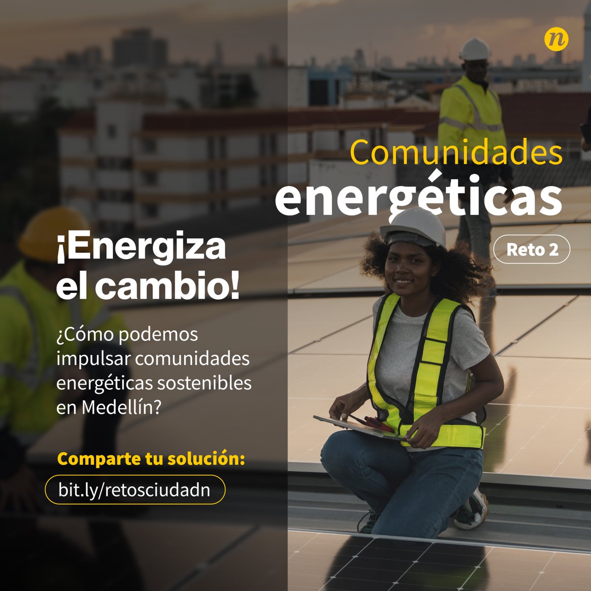 Ruta_N's tweet image. #Retos | ¡Acompáñanos a transformar a Medellín en un distrito inteligente! 💡

Lanzamos este espacio para conectar las necesidades reales de nuestra ciudad con soluciones innovadoras. Que cada reto sea una oportunidad para transformar nuestro entorno: info.rutanmedellin.org/retos-ciudad/