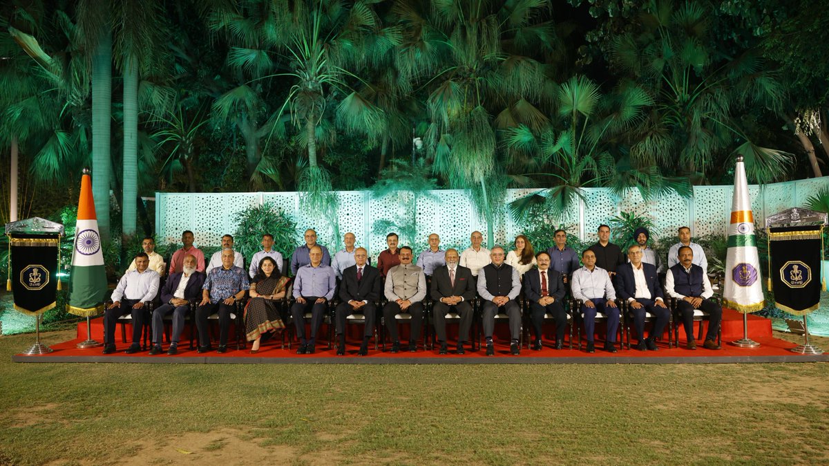 From #SAGAR to #MAHASAGAR

The Indian Navy's initiative, Sagar Manthan, brought together the Navy's top leadership and renowned experts &amp; maritime thinkers, for a brainstorming session at the Navy House during the Commanders' Conference 2025.

Focused on India's strategic Vision