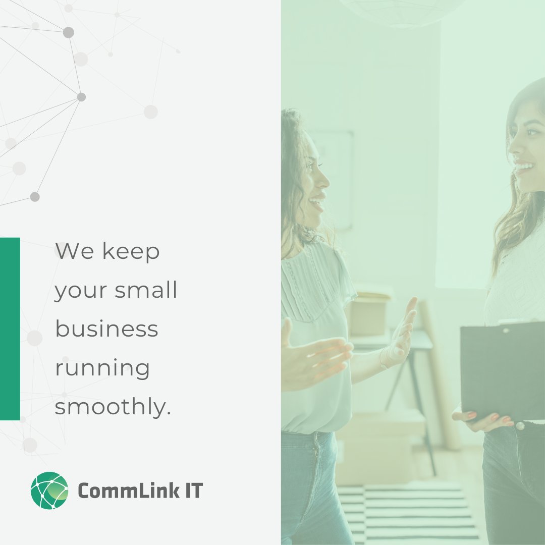 CommlinkIt's tweet image. From network setup to remote monitoring, our IT pros keep your tech stress-free. Let us handle the tech, so you can focus on your business. 

#SmallBizIT #CommLinkSupport