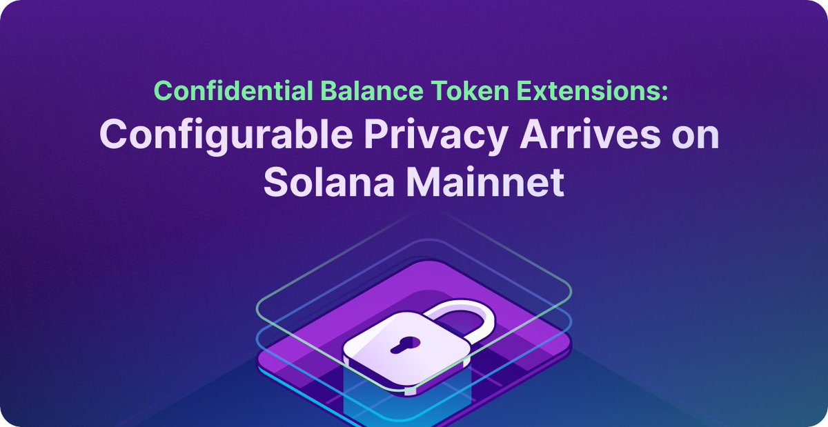 Quicknode's tweet photo. 🛡️ Confidentiality just leveled up on @Solana

Confidential Token Extensions are now live on mainnet — enabling encrypted balances, private transfers, and institutional-grade compliance.

Here’s what you need to know 🧵👇 https://t.co/vNPxO5PvO7