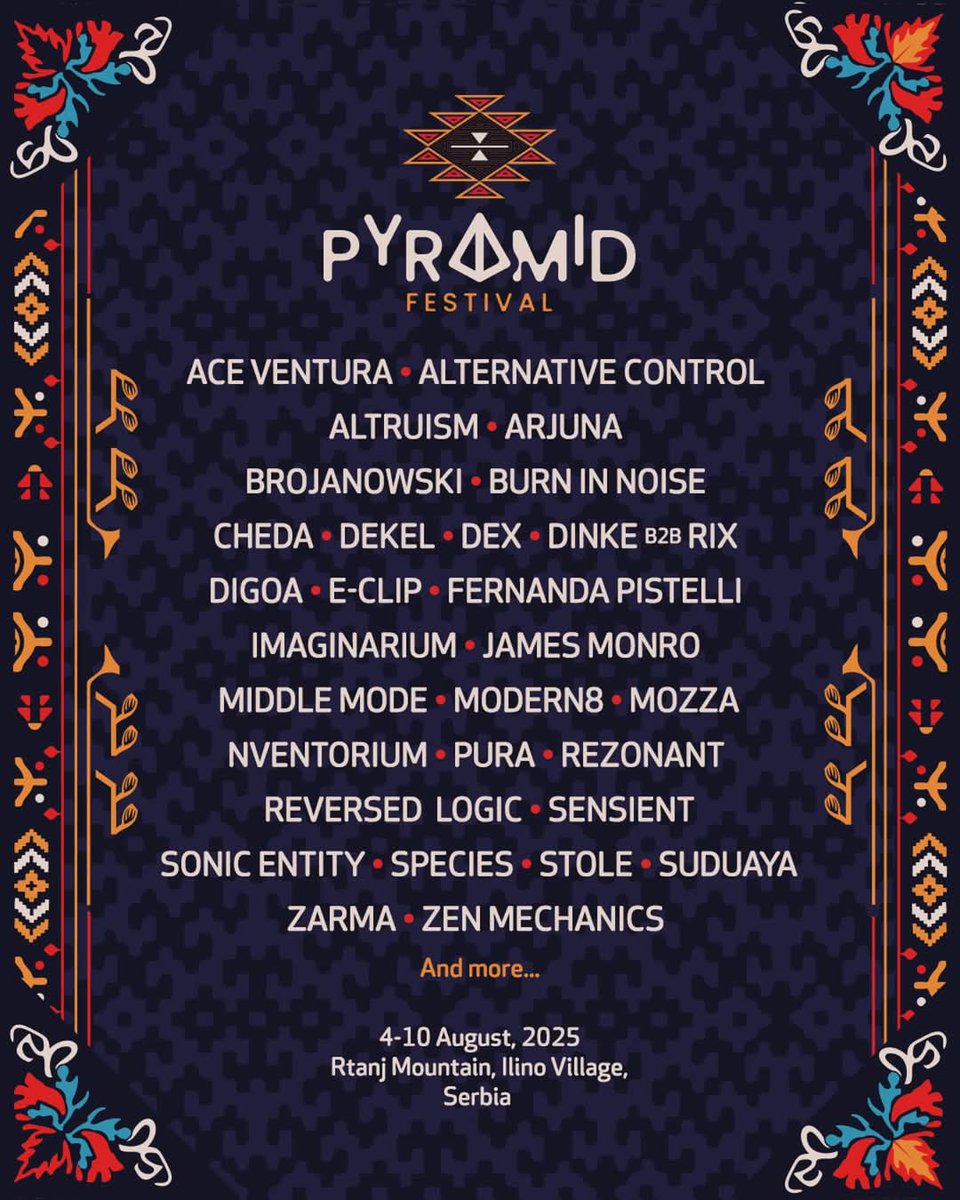 modern8music's tweet photo. Pyramid Festival August 2025, here we go! 🇷🇸 🤟🏻👽 

#Psytrance #Festival #Serbian https://t.co/GX4xqN0yAf