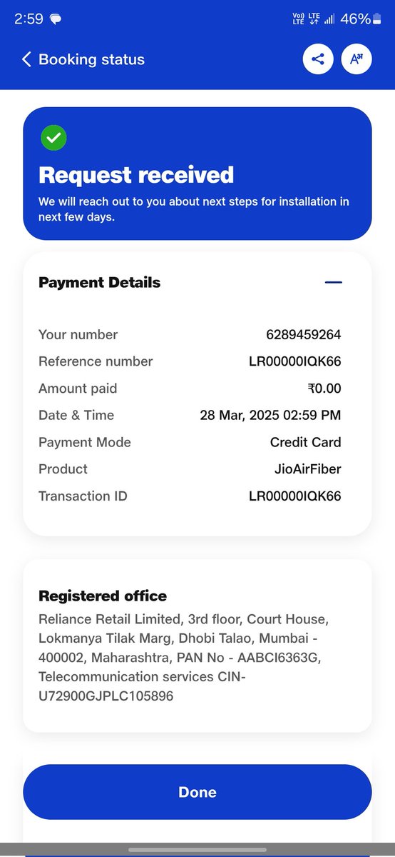 itzzpratik's tweet photo. @JioCare @reliancejio I placed an AirFiber order on March 28th.  For the past 13 days, the delivery date has changed daily, and customer service has been unhelpful, repeatedly stating that an update will be provided within 48 hrs on  1st, 3rd, 6th, 8th april help please https://t.co/1qkSibWgvK