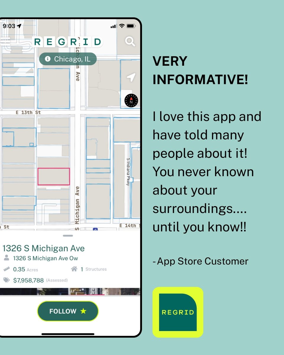 regridapp's tweet image. People are calling The Regrid Property App “essential,” “the best,” and “a must-have.” 

Thousands of 5-star reviews don’t lie. 

See why property pros and everyday explorers alike trust Regrid.
Start exploring today - hubs.li/Q03gmxzr0

#Regrid #PropertyData #LandParcels