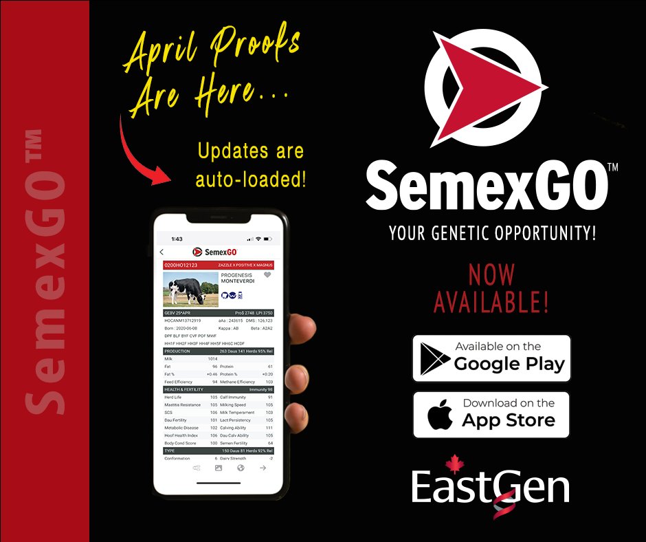 EastGen (@eastgengenetics) on Twitter photo ๐ฆ๐ฒ๐บ๐ฒ๐
๐๐ขโข - ๐๐ผ๐๐ฟ ๐ณ๐ฟ๐ฒ๐ฒ ๐ด๐ผ-๐๐ผ ๐ฎ๐ฝ๐ฝ!
๐ก Easy to use
๐จ Fast search results
๐งฉ Customize your traits & sort Semex brands
๐ผ๏ธ Photos
โค๏ธ Make your favourite sire list
๐ TPI, LPI & PLI indexes with more to come!
๐ฃ๏ธ Multiple languages
#aprilproofs25 ๐ฆ๐ฒ๐บ๐ฒ๐
๐๐ขโข - ๐๐ผ๐๐ฟ ๐ณ๐ฟ๐ฒ๐ฒ ๐ด๐ผ-๐๐ผ ๐ฎ๐ฝ๐ฝ!
๐ก Easy to use
๐จ Fast search results
๐งฉ Customize your traits & sort Semex brands
๐ผ๏ธ Photos
โค๏ธ Make your favourite sire list
๐ TPI, LPI & PLI indexes with more to come!
๐ฃ๏ธ Multiple languages
#aprilproofs25