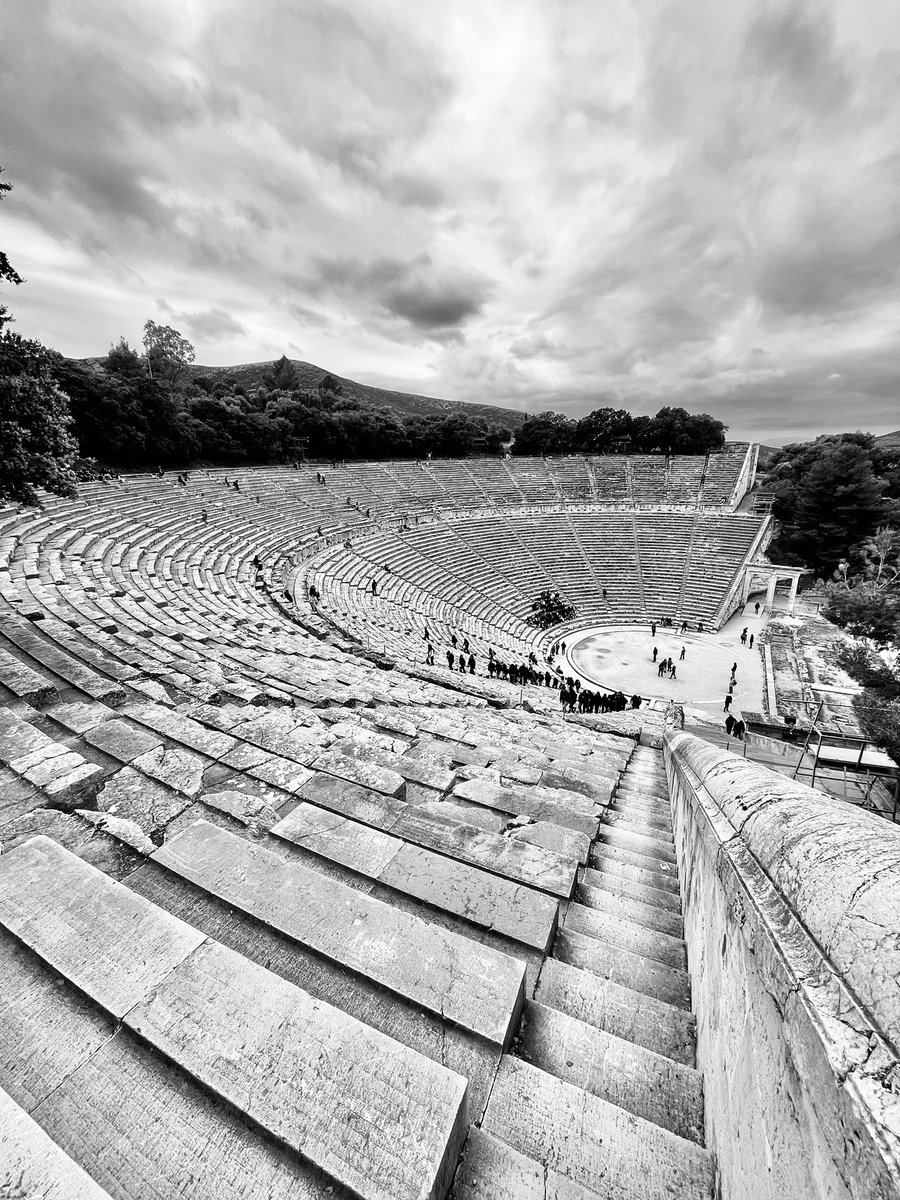 OptimoPrincipi's tweet photo. Epidaurus today. Famed for its remarkable acoustics, the ancient Greek theatre could hold around 15,000 spectators. The geographer Pausanias says ‘the Epidaurian theatre designed by Polycleitus is unrivalled in its symmetry and beauty, and in my opinion very well worth seeing!’ https://t.co/XQOaOioCFF
