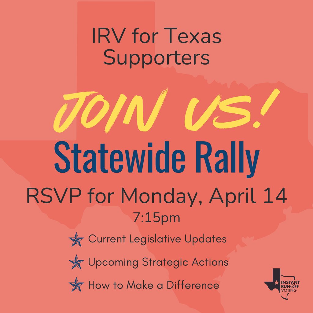 Instant Runoff Voting for Texas tweet media