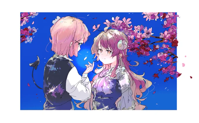 シャミ桃と桜 
