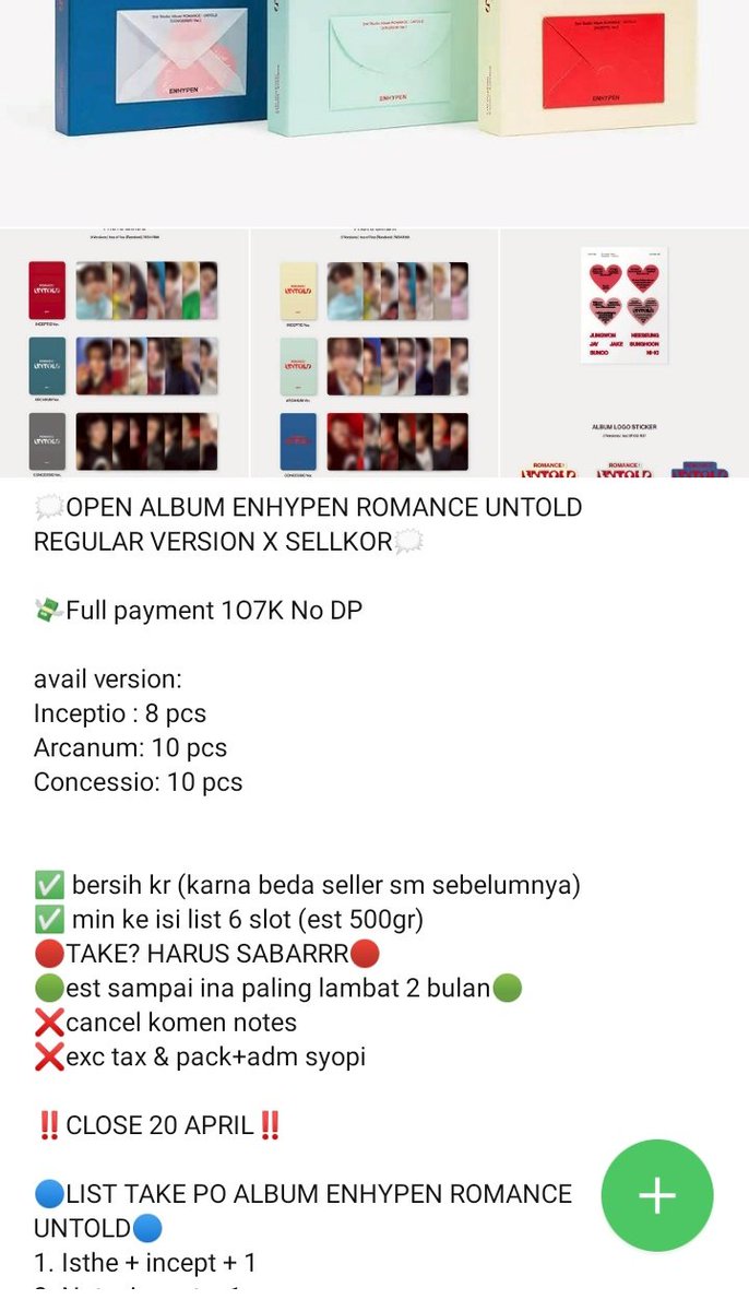pshooxx's tweet photo. ada yang masii cari album enhypen romance untold reguler ver? Avail incept, arca, concessio, yang mau join GOnya bolehh yg mau take makin boleehh😚🩷🩷 bisaa DM ajaa yaaa https://t.co/dUbsleDcXa