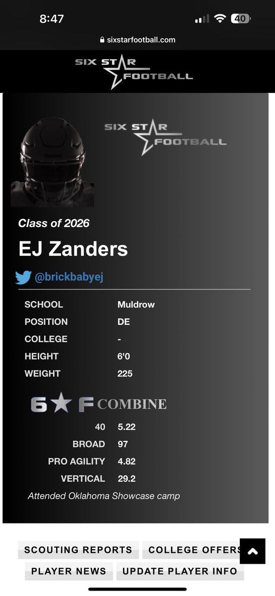 my times at the <a href="/6starfootballOK/">Six Star Football | OKLAHOMA</a> camp !!