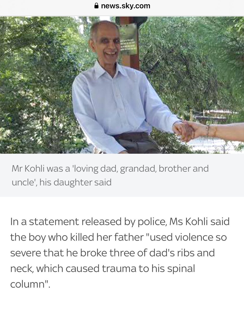 SholaMos1's tweet photo. A 15-year-old boy &amp; 13-year-old girl racially attacked &amp; killed 80-year-old Bhim Kohli who was walking his dog. Read what they did to him 😡

Where’re the blasted racists complaining a 13 yr old White boy was cast as a killer in #Adolescence? Gone quiet eh. https://t.co/xUQo45b5EJ