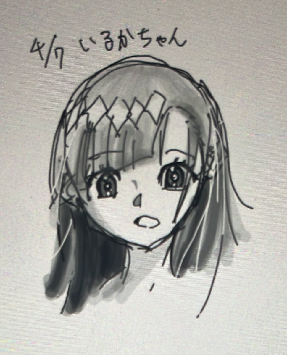 n0b_v's tweet photo. 昨日 iPadを直撮り
 #メダリスト
 #いるか
 #模写 https://t.co/GBbzs4DyTw