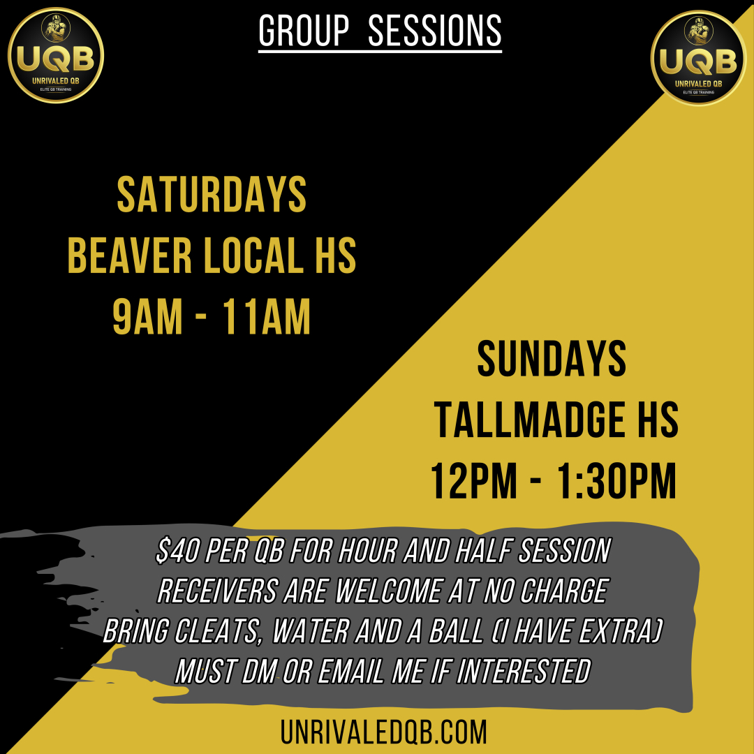 QB Coach Darrin Nicoli (@coach_uqb) on Twitter photo GROUP SESSIONS: QB training (rotary mechanics, footwork, off platform, on the run etc). Receivers are welcome/encouraged to come (no charge). DM if interested. DM for info on private sessions or check website. <a href="/neohiohsfb/">NE Ohio HSFB</a> <a href="/OHSFBMedia/">Ohio High School Football/Basketball Media</a> <a href="/SOTPodcast/">Sports On Tap</a> #qb #qb1 #quarterback #qbdrills GROUP SESSIONS: QB training (rotary mechanics, footwork, off platform, on the run etc). Receivers are welcome/encouraged to come (no charge). DM if interested. DM for info on private sessions or check website. <a href="/neohiohsfb/">NE Ohio HSFB</a> <a href="/OHSFBMedia/">Ohio High School Football/Basketball Media</a> <a href="/SOTPodcast/">Sports On Tap</a> #qb #qb1 #quarterback #qbdrills