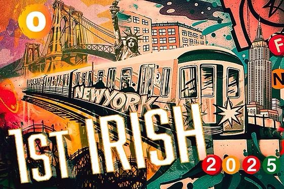 IrelandinNY's tweet photo. Thrilled to attend the U.S. premiere of Fight Night by Aonghus Òg McAnally, produced by @Fishamble at @59E59, and proudly supported by @Culture_Ireland as part of @OriginTheatre1’s 1st Irish Festival. It was a pleasure to meet with Aonghus, director Bryan Burroughs, Jim Culleton, and the incredible Fishamble team, pictured here. The play runs through April 20—don’t miss it!