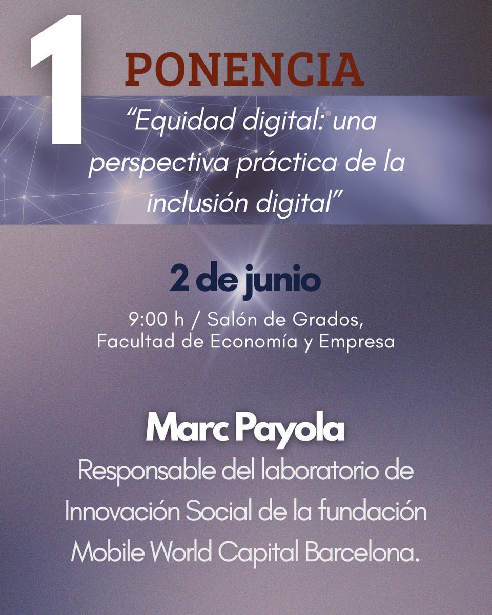 ¡Os anunciamos los primeros ponentes! 

Marc Payola es responsable del Laboratorio de Innovación Social de la Fundación Mobile World Capital Barcelona, en la que lidera proyectos innovadores de base tecnológica dirigidos a promover una transformación digital sostenible.
