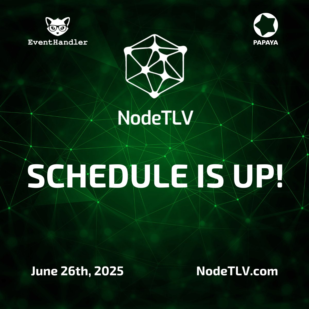 NodeTLV's tweet image. The NodeTLV 2025 schedule is now live.
Explore the full agenda, discover the talks, and start planning your day.
๐
June 26th, 2025
๐ NodeTLV.com
#NodeTLV #NodeJS #TechConference