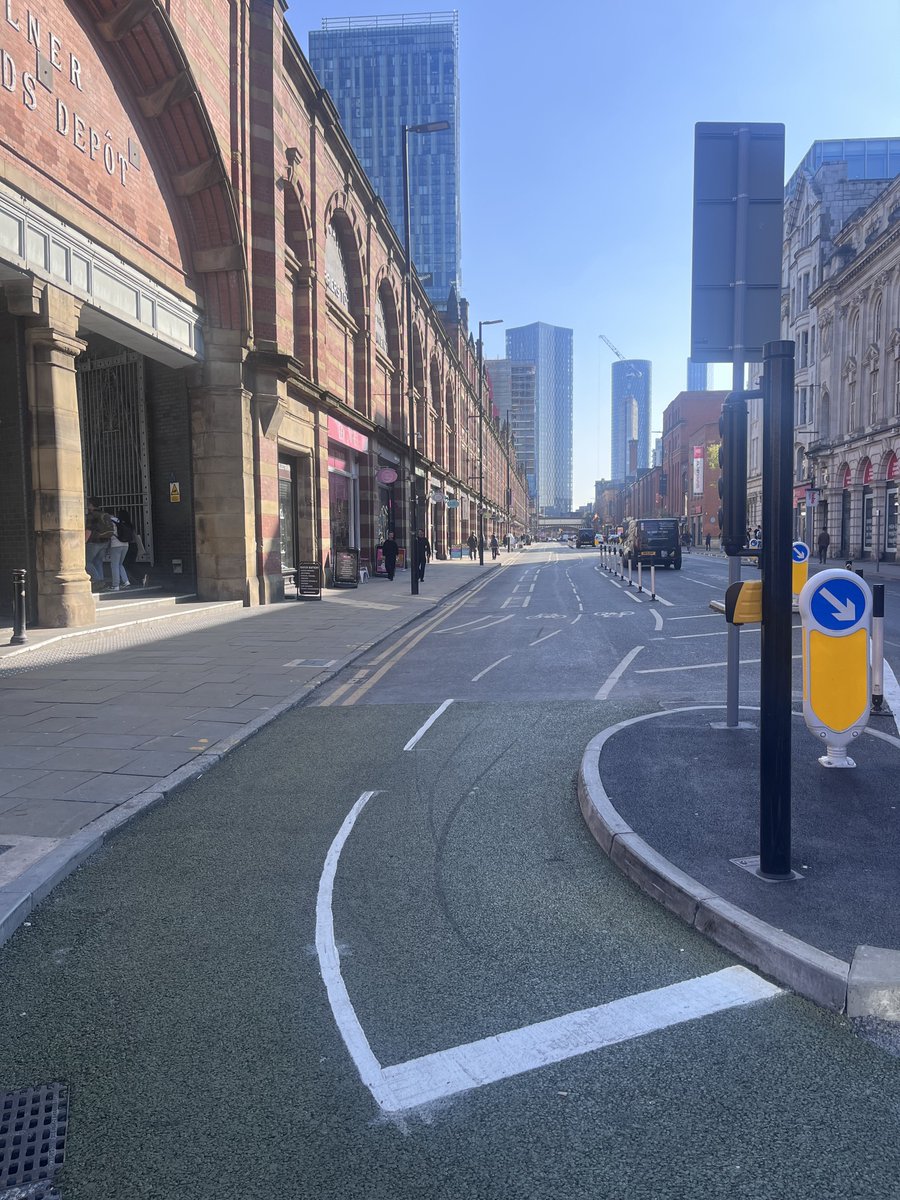Is Deansgate cycle lane open yet? tweet media