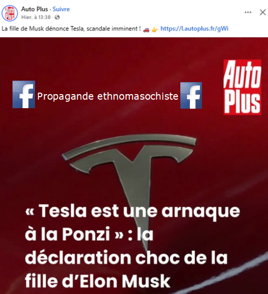ethnomasochisme's tweet image. L'arnaque, c'est Auto Plus ! #Musk #Tesla #AutoPlus #Ponzi