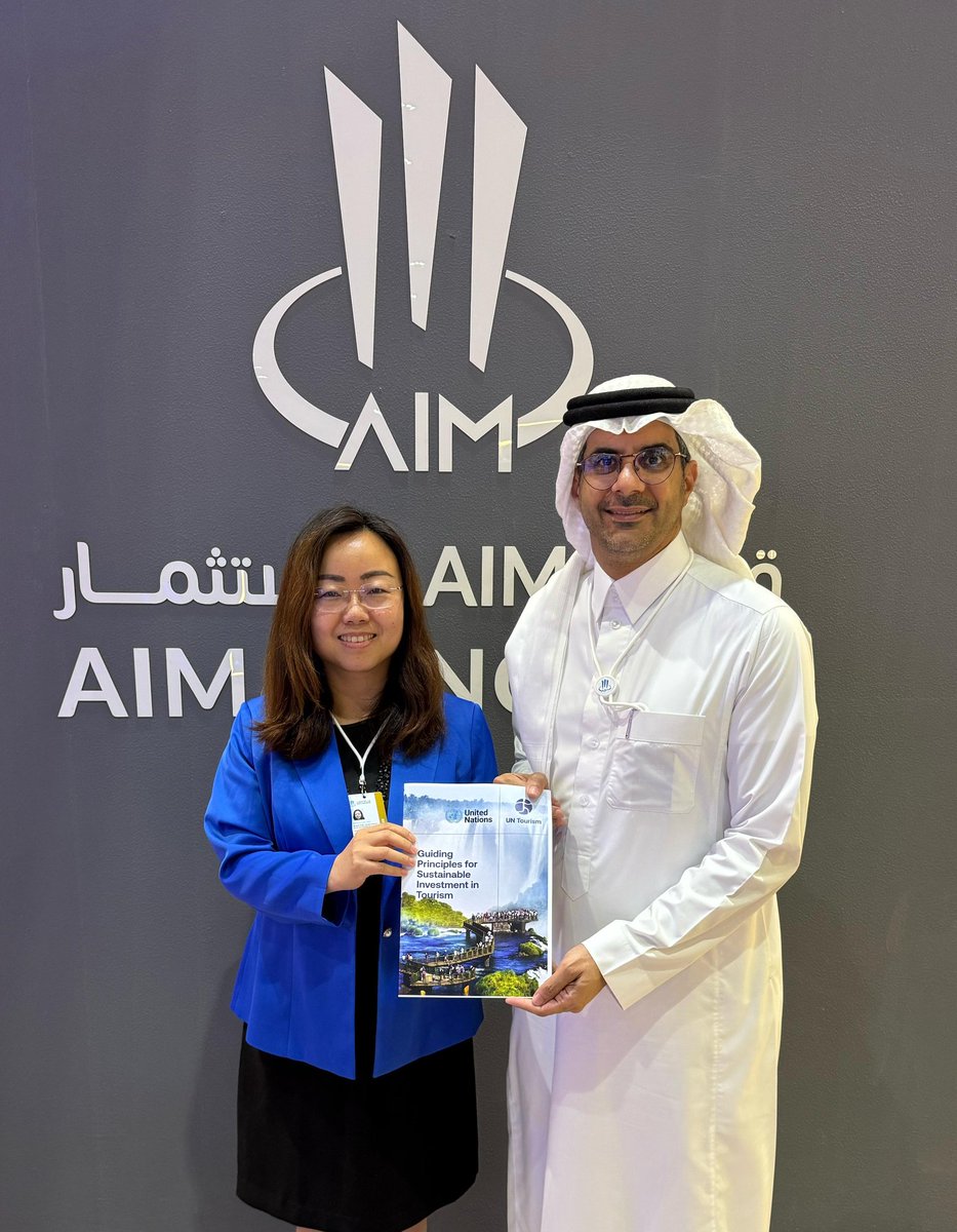 Excited to announce the collaboration between <a href="/UNWTO/">UN Tourism</a> and <a href="/UNCTAD/">UN Trade and Development</a> in developing the inaugural joint publication on "Guiding Principles for Sustainable Investment in Tourism" at <a href="/AIM_Congress/">AIM Congress</a>. 🌍📘 #SustainableTourism #aim2025 #AbuDhabi
