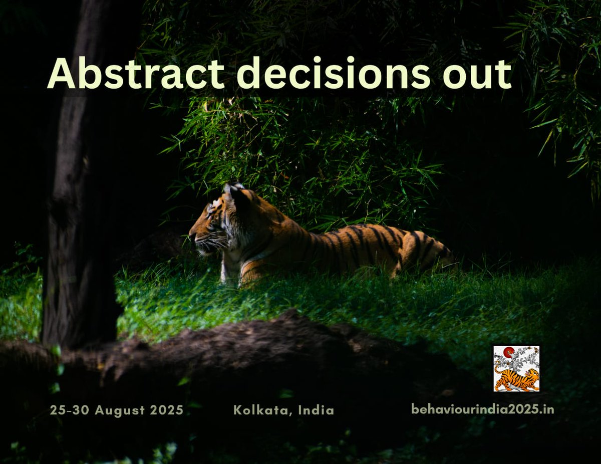 We are delighted to announce the abstract decisions for #behaviour2025!
Please check email inboxes

complete the plagiarism declaration &amp; letter of invitation forms in order to apply for e-conference visa
docs.google.com/forms/d/e/1FAI…

Presenter's guidelines:
behaviourindia2025.in/Presenter-Guid…