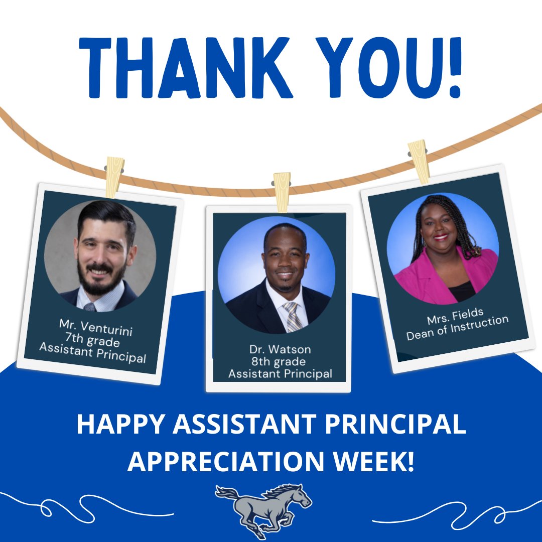 LJHMustangs's tweet photo. Lamar Junior High has 3 of the best Assistant Principals in the business!   So lucky to have you three on this campus!   You are the heartbeat of our success!  #BlueStampede @LamarCISD https://t.co/DXCCcB1gy4