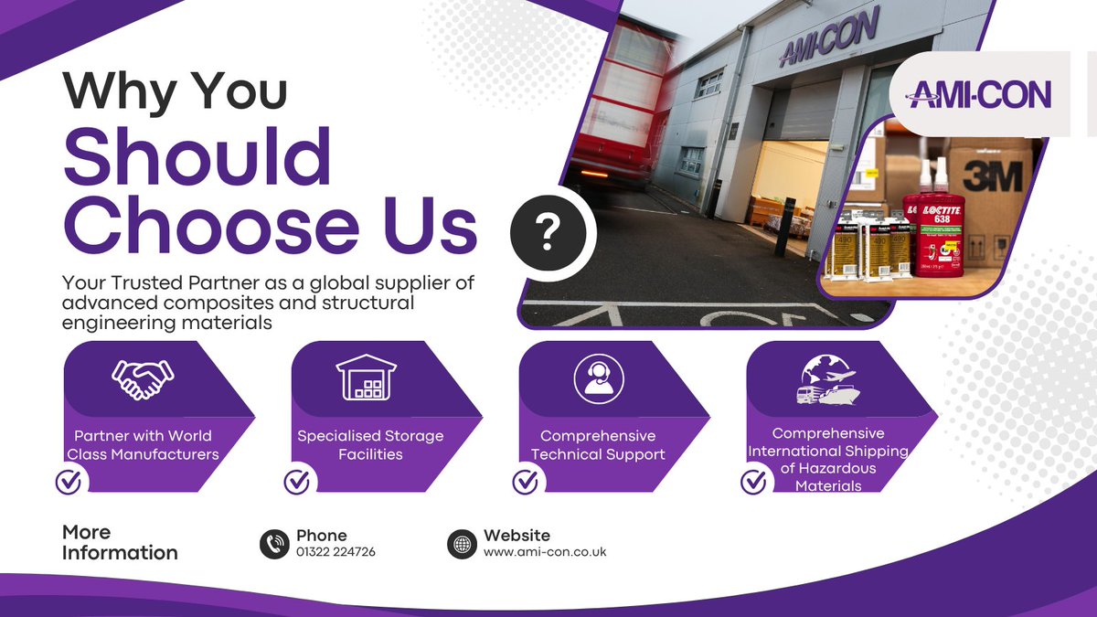 Please see our website ami-con.co.uk