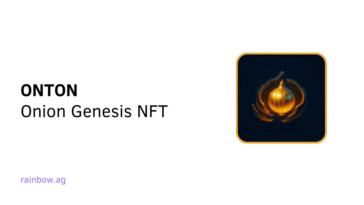 rainbow_swap's tweet photo. We’ve teamed up with @ontonbot for the biggest 2025 NFT launch on TON — Genesis ONIONs.

Mint now to claim your share of the upcoming ONION airdrop.

All holders get airdropped. Don’t miss out!

Mint now: https://t.co/JmsjtFf0g6 https://t.co/0mqDFC9QNI