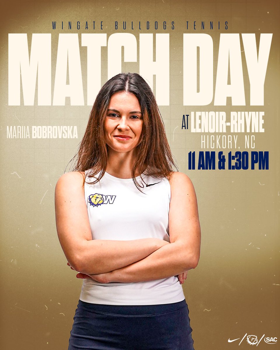 WU_Bulldogs's tweet photo. GameDay for @WingateTennis 🎾!!
🆚 @LRbears
📍 Hickory, NC
⏰ 11 AM / 1:30 PM
📰 https://t.co/wfwl0Lucw1
#OneDog | #WUTEN https://t.co/cJ0fFFO0U5