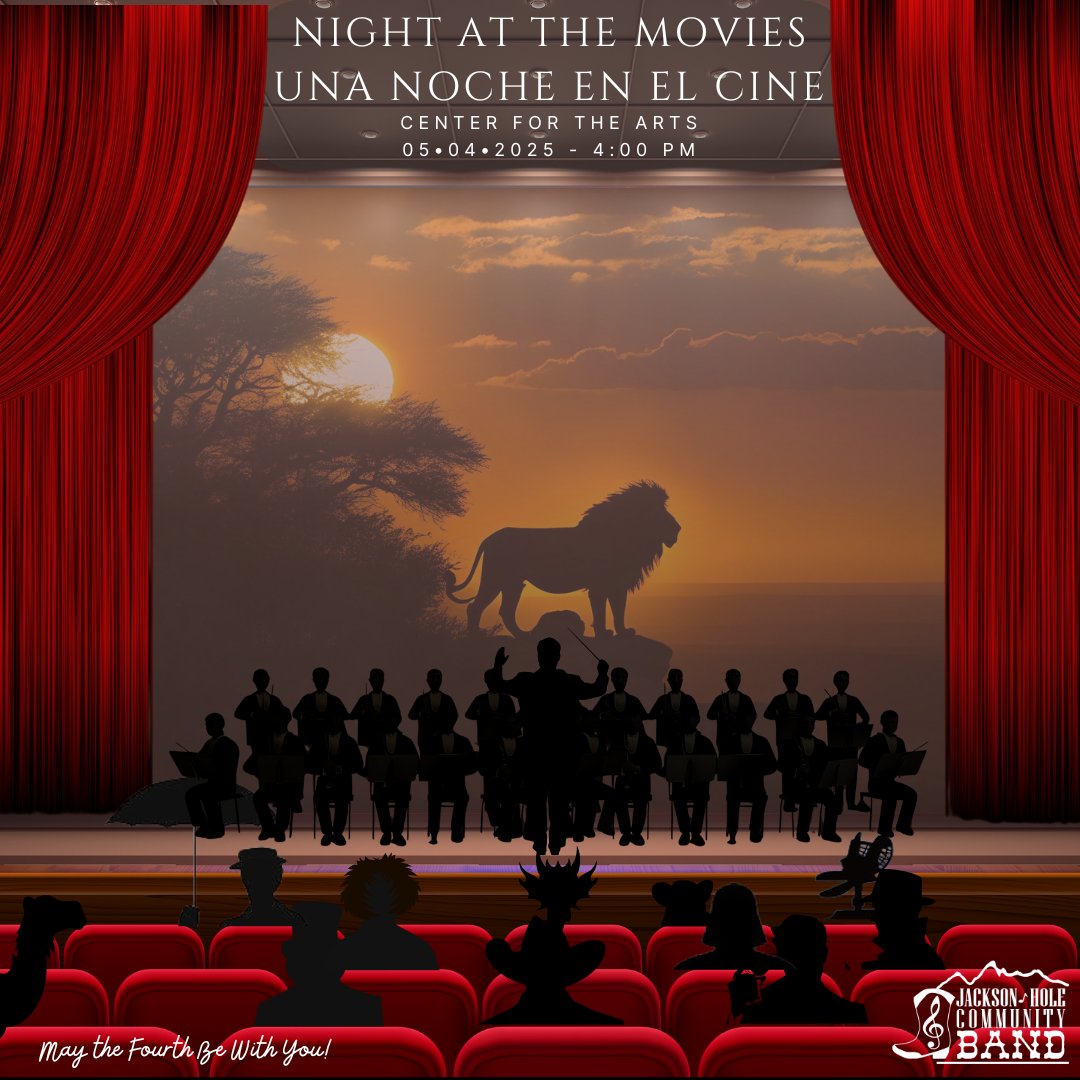 JHCBand's tweet photo. A kingdom where the roar of the wild rules the land, and the circle of life beats in every note. 🦁🎶 #ANightAtTheMovies @TheCenterJH #TheCenterJH #JHCBand #MovieMusic https://t.co/pdY1rfk3dt