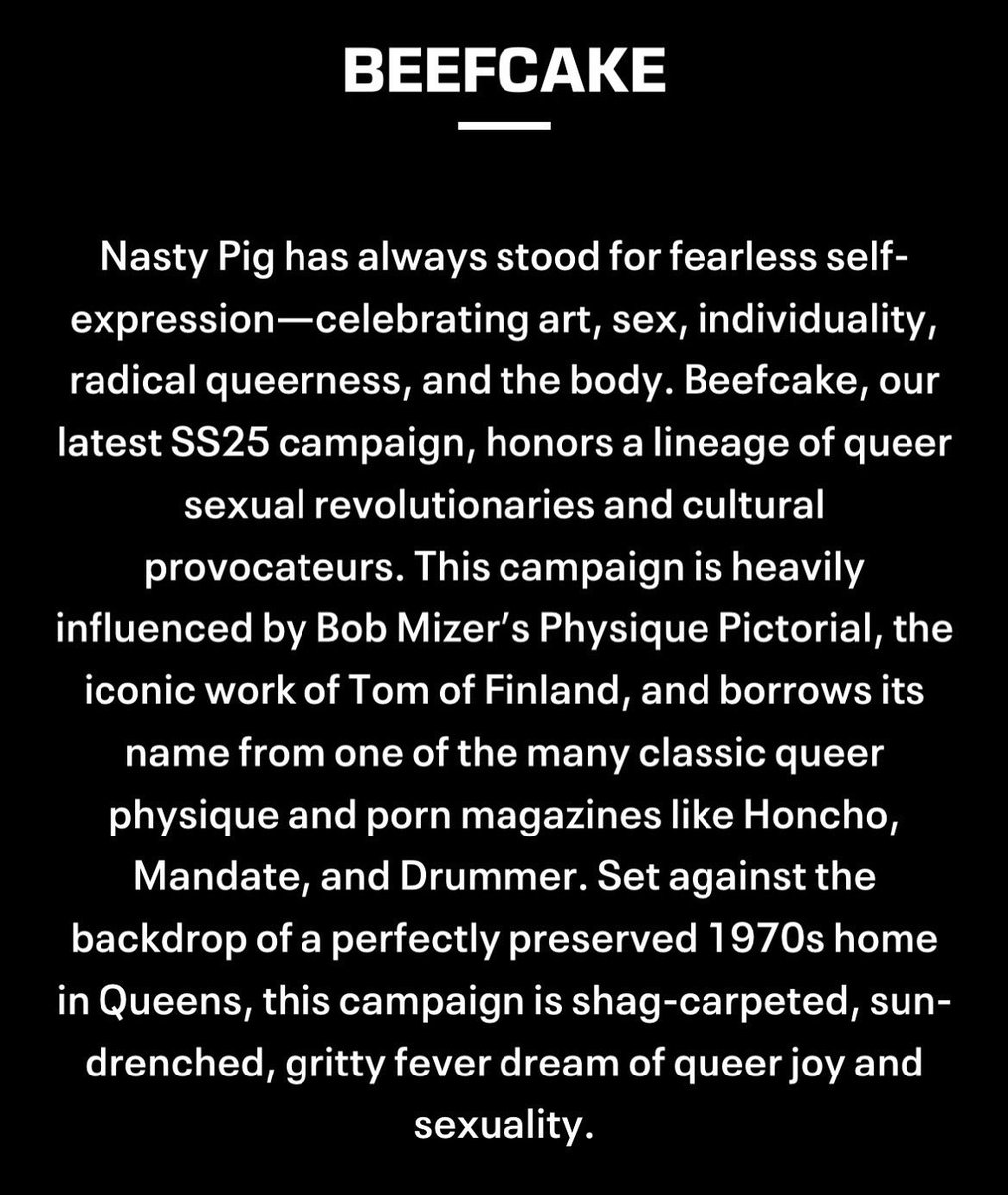 PhilippeFdz's tweet photo. PF x @nastypig  Limited Edition Tee

PF x @nastypig  Limited edición Tee 

You filthy Pigs — it’s finally here!!
My first-ever collab with @nastypig just dropped as part of their new SS25 campaign: BEEFCAKE — and you’re getting first dibs.

This tee is loud, raw, and horny as hell.
It features one of my unapologetic artworks front and center — two pigs, one sexy shirt — part of a campaign that celebrates queer bodies, dominance, visibility, and sex as art.

It’s already available on their webstore starting today.

This isn’t just merch — it’s a slice of a bigger, dirtier vision I’m building, and I’m damn proud to be part of BEEFCAKE — a campaign rooted in legacy, rebelión, and hot sweaty queerness.

Thanks for riding with me through all this — you’re not just along for the ride, you’re the reason it’s even happening.

Go grab it, rock it, fuck in it.
And send me pics.

P. 💦💦