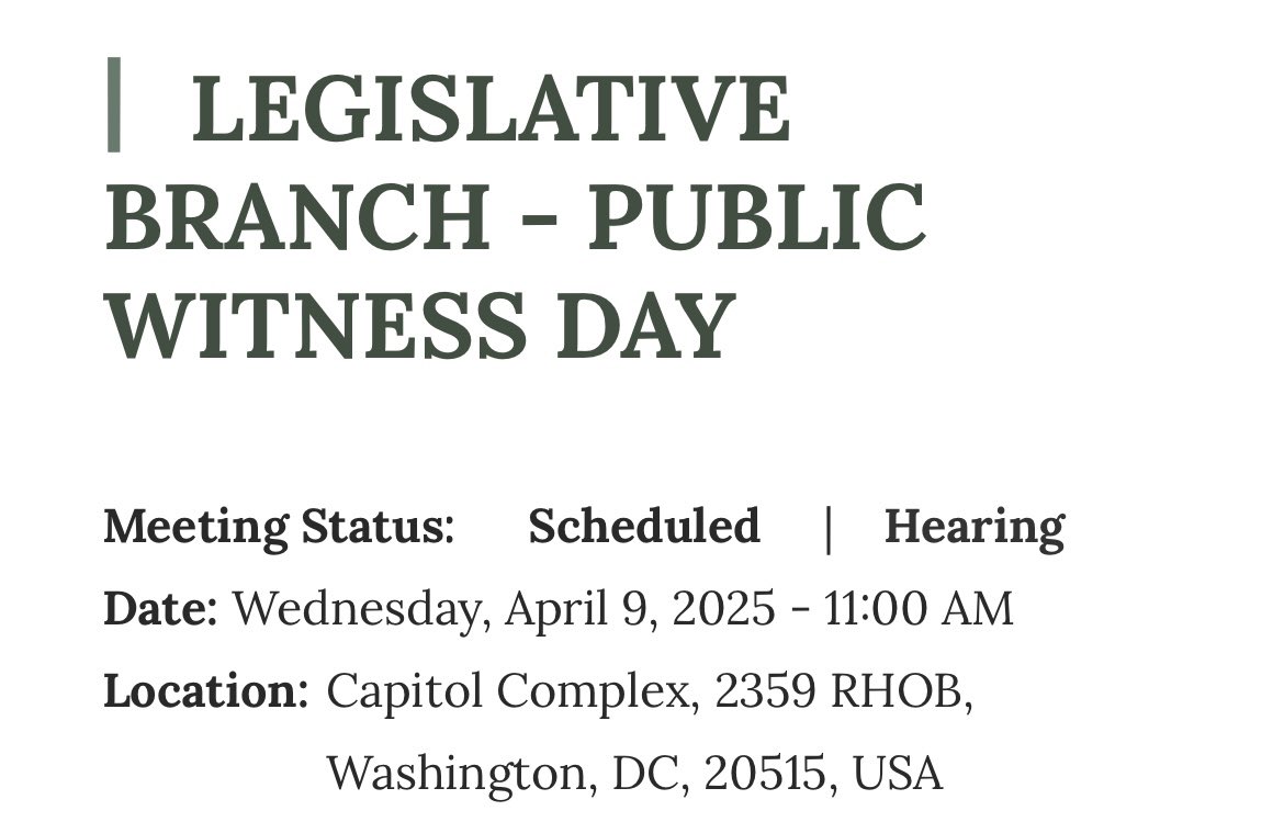 Tomorrow I’m testifying in front of the House Legislative Branch Appropriations Subcommittee at 11am! I’ll be discussing why Congress needs to invest more in itself if it wants to live up to its constitutional responsibilities &amp; constituent expectations.