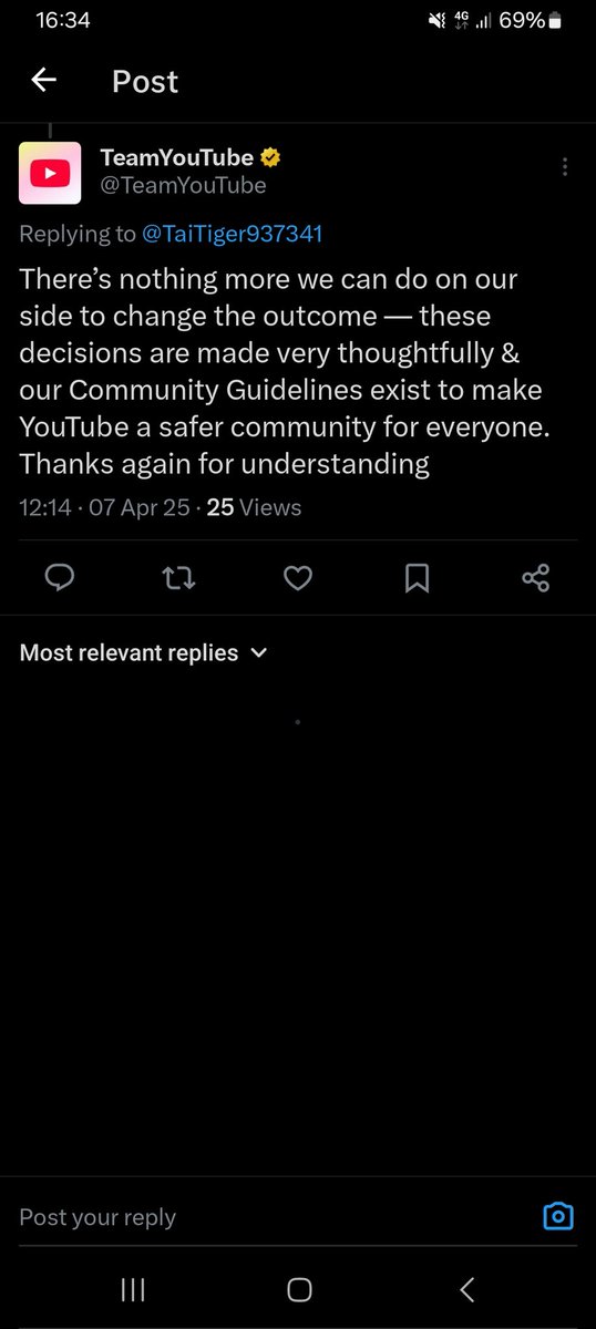 What a fucking disgrace. Not only could I prove that the channel was mine, to the tiniest detail, <a href="/TeamYouTube/">TeamYouTube</a> refuses to even tell me what I've done to breach their impersonation laws and not only that they don't give you chance to rectify anything. 
Thoughtfully my hairy ass.
