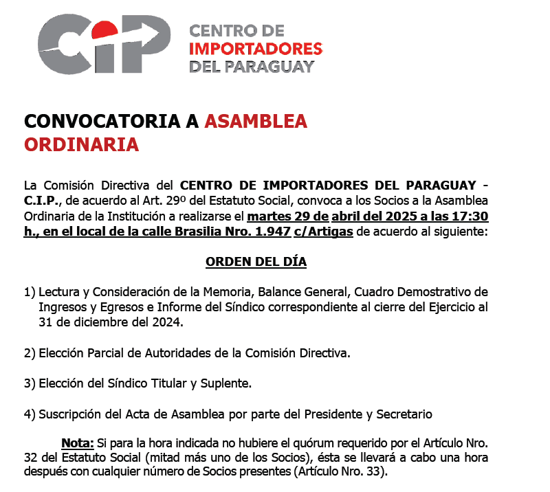 CIP | Centro de Importadores del Paraguay tweet media